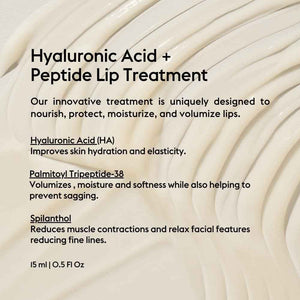 Alfie Hyaluronic Acid Lip Booster -Natural Flavor -15ml/0.5 Fl. Oz -Peptide Lip Treatment