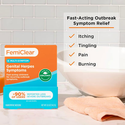 FemiClear for Genital Herpes Symptoms, Multi-Symptom - Effective Intimate Relief