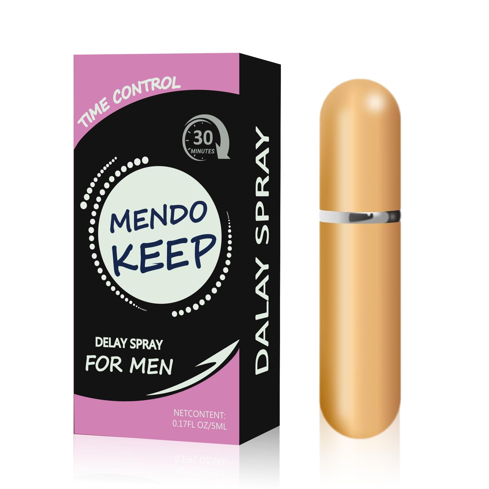MENDO Keep Desensitizing Delay Spray for Men,Clinically Proven to Help Men Last Longer in Bed-Climax Control-0.17 FL OZ