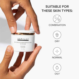 DRMTLGY Microdermabrasion Scrub - Gentle Facial Exfoliating Scrub to Smooth & Polish Skin