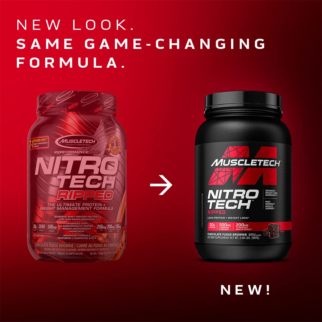 MuscleTech Nitro-Tech Ripped | Lean Whey Protein Powder/Isolate & Platinum Multivitamin
