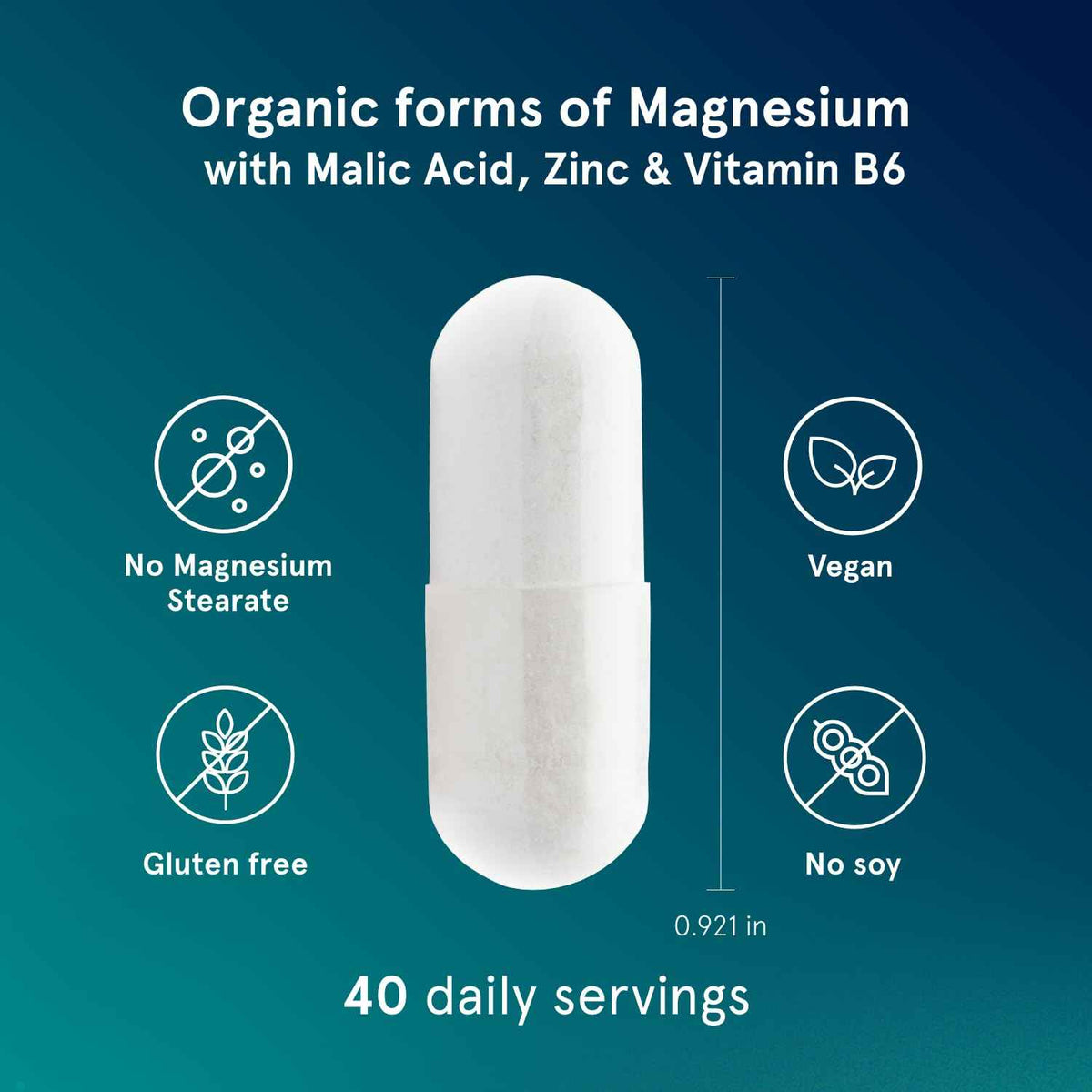 Puori Magnesium Complex Supplement - High Absorption Magnesium Taurinate & Gluconate, Zinc, Vitamin B6 & Malic Acid for Sleep Support, Immune & Bone Health & Muscle Recovery - 240 Vegan Capsules