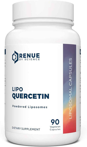 Renue By Science Quercetin - High Strength Liposomal Quercetin Supplements - 90 Quercitin Capsules - 150mg Quercetin per Serving - Non-GMO - Made in the USA & Third-Party Tested