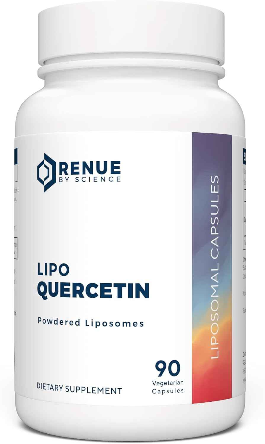 Renue By Science Quercetin - High Strength Liposomal Quercetin Supplements - 90 Quercitin Capsules - 150mg Quercetin per Serving - Non-GMO - Made in the USA & Third-Party Tested