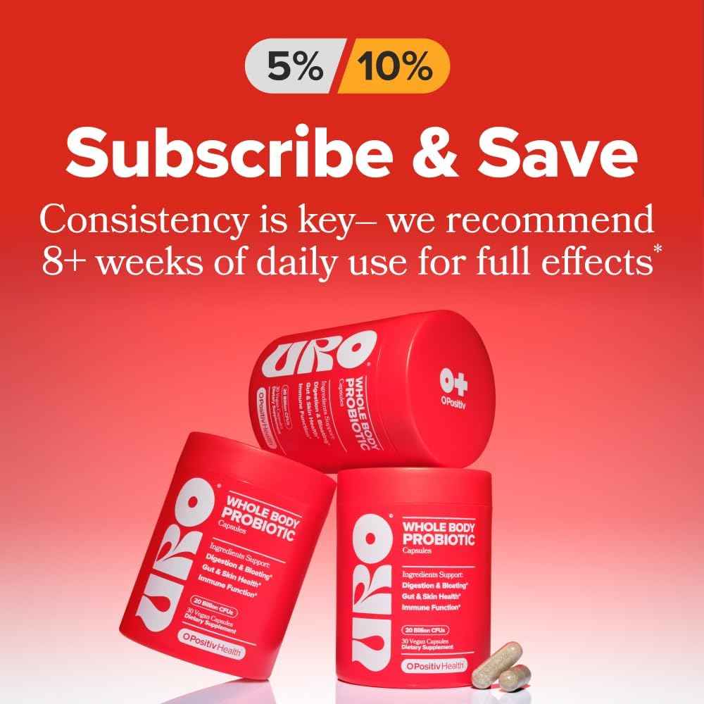 URO Women’s Probiotic - Vaginal, Gut & Skin - 20B+ CFUs - 30-Day Supply