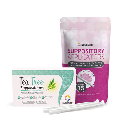 NutraBlast Tea Tree Oil Vaginal Suppositories w/Applicators