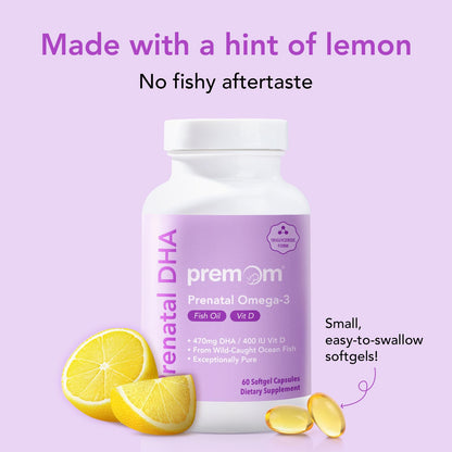 Premom Water Based Fertility Lubricant 2 Fl Oz + Prenatal DHA Fish Oil