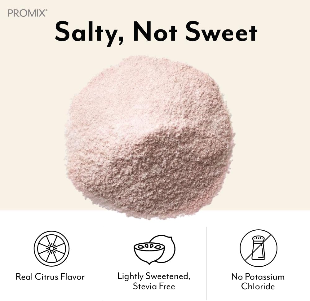 ProMix Nutrition Electrolytes Powder Hydration Packets - Himalayan Pink Salt, Magnesium, Potassium, Vitamin C - Sugar Free - 30 Count
