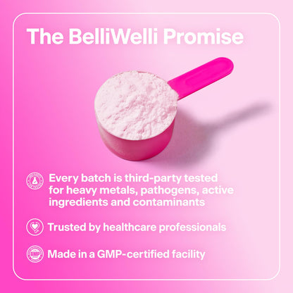 Belli Welli Fiber Supplement for Women & Men – Premium Daily Fiber Powder from Organic Acacia with Added Collagen, Electrolytes & Probiotics – No Bloat, Constipation & Gut Health Support (Watermelon)