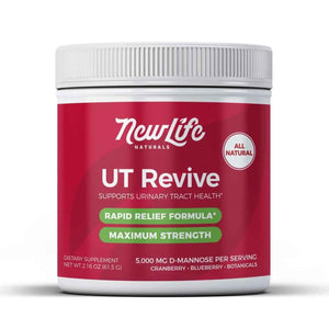 NewLife Naturals UT Revive with D Mannose Powder - UT Support for Urgency, Natural Urinary Tract Health for Women - with Cranberry, Blueberry & Botanicals - Short Term Potent Formula - 10 Servings