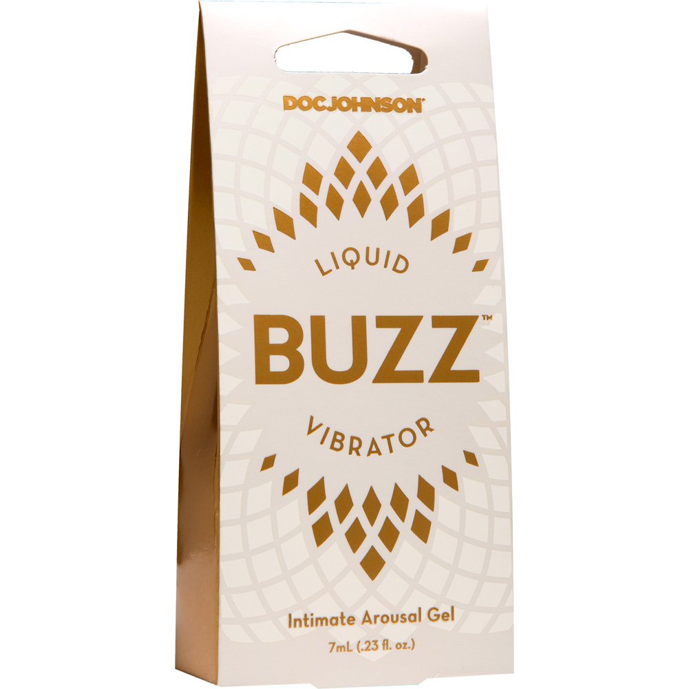 Doc Johnson Buzz Liquid Vibrator - Intimate Arousal Gel - Designed to Enhance a Woman's Sexual Sensations, Arousal, and Pleasusre - Gel Stays Where You Want It - 7 ml (0.23 fl. oz.)