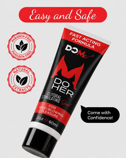Do Her Female Arousal Gel – Clitoral Sensation Enhancer – Intense Intimate Gel for Heightened Pleasure – Plant-Based Formula for Women and Couples 2 oz