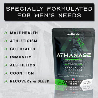 SALIENTS® ATHANASE® | Men's Super Greens Powder | Superfood Powder Blend