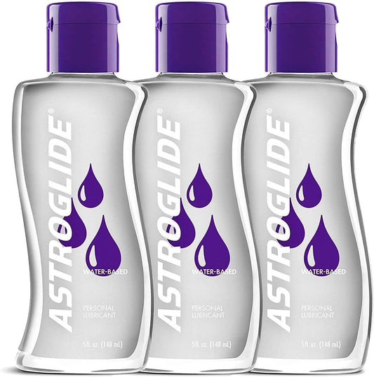 ASTROGLIDE Water-Based Lubricant, Long-Lasting, 5 Fl Oz - 3 Pack