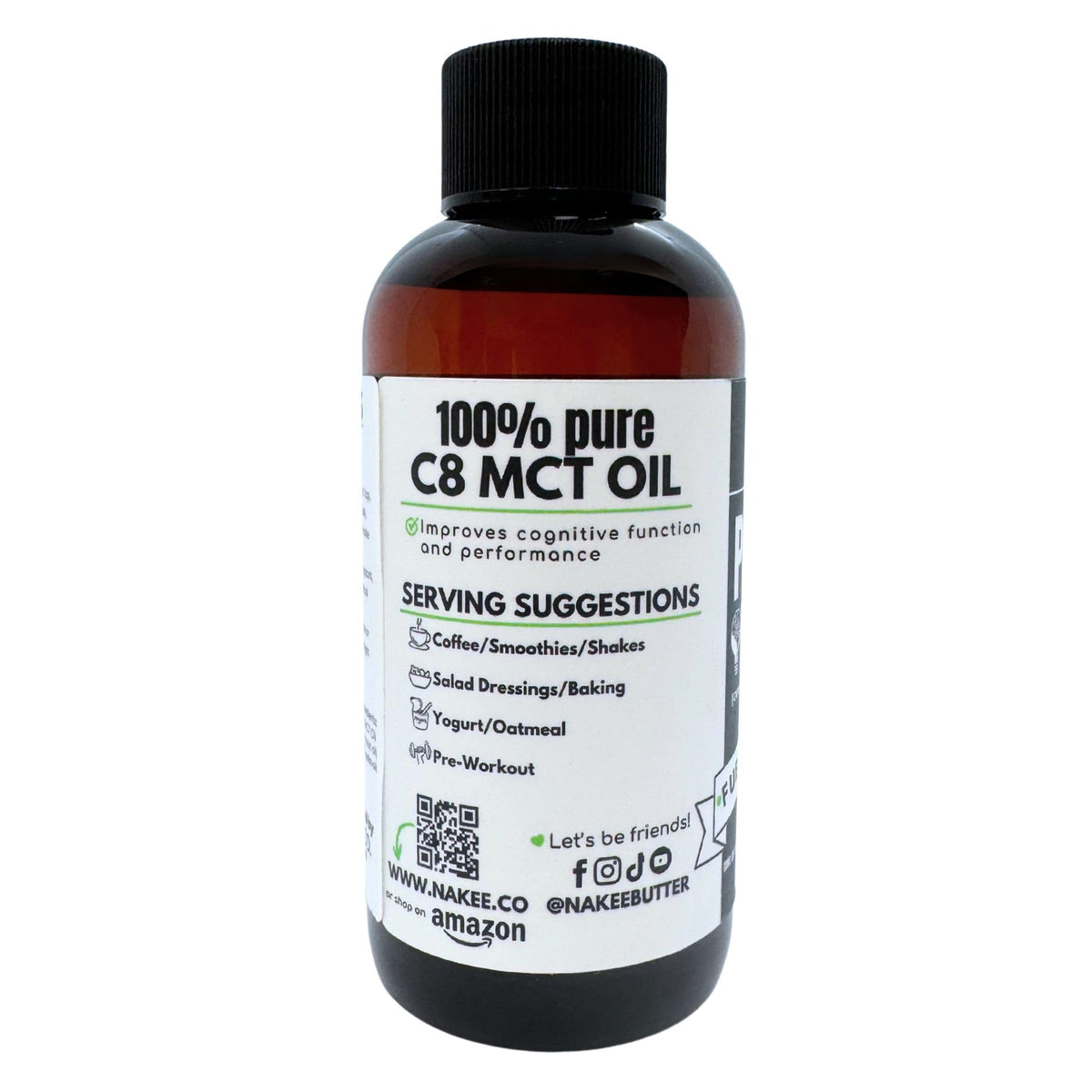 Nakee Butter C8 MCT Oil 3.4 oz.