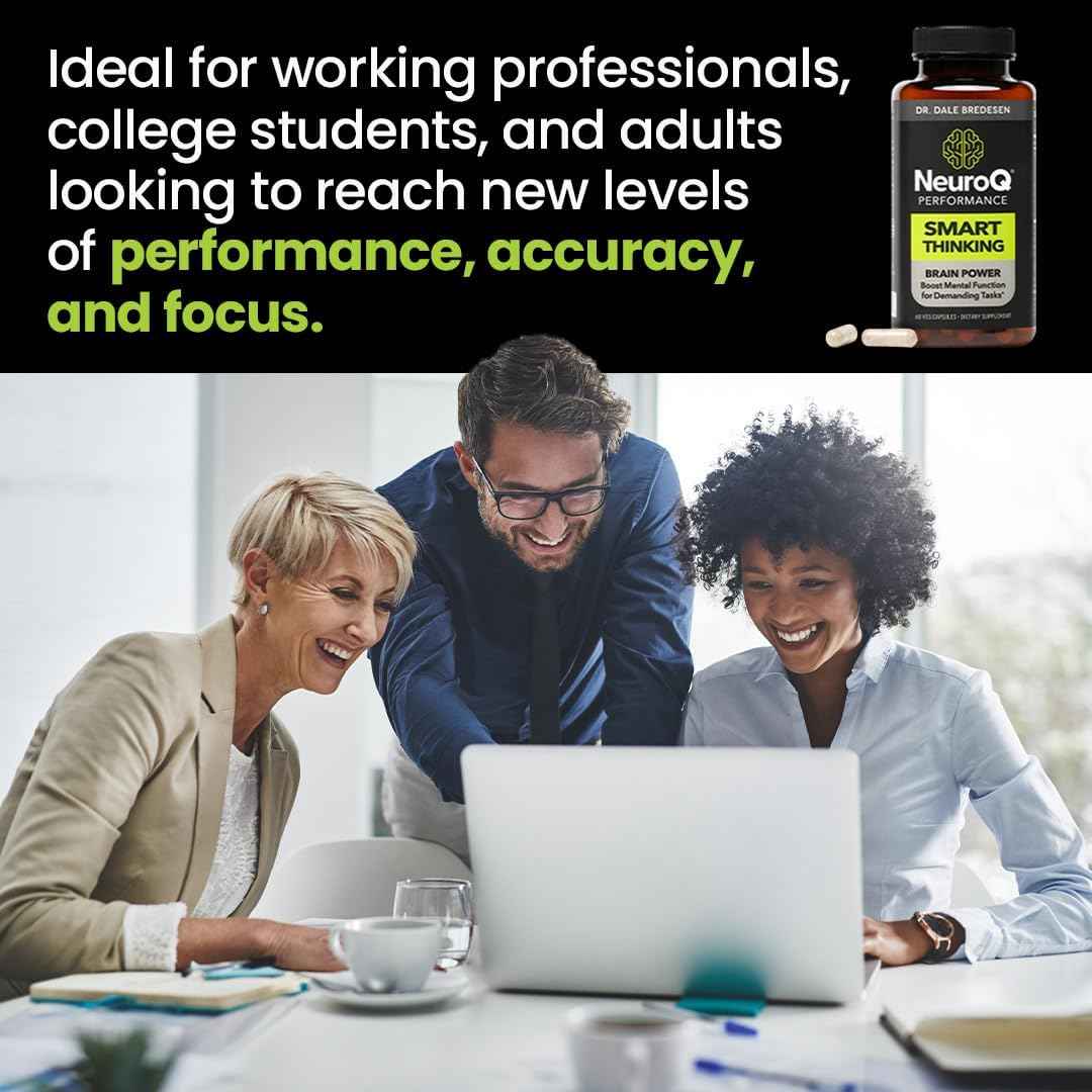LifeSeasons NeuroQ - Smart Thinking Supplement Pills - Brain Power + Mental Focus Booster - Memory & Attention - Bacognize Bacopa, Cognizin Citicoline & Coffee Extract - 60 Capsules