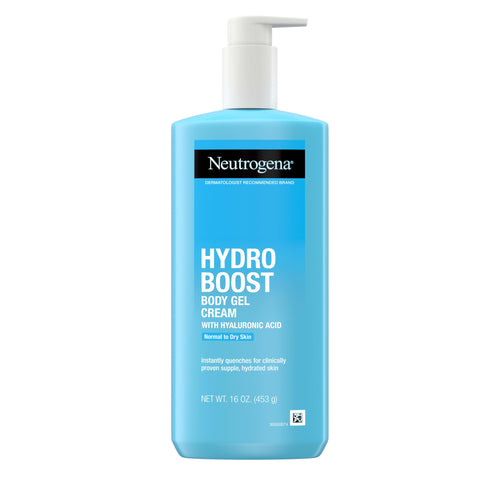 Neutrogena Hydro Boost Body Gel Cream, Hydrating Body Lotion with Hyaluronic Acid for Normal to Dry Skin