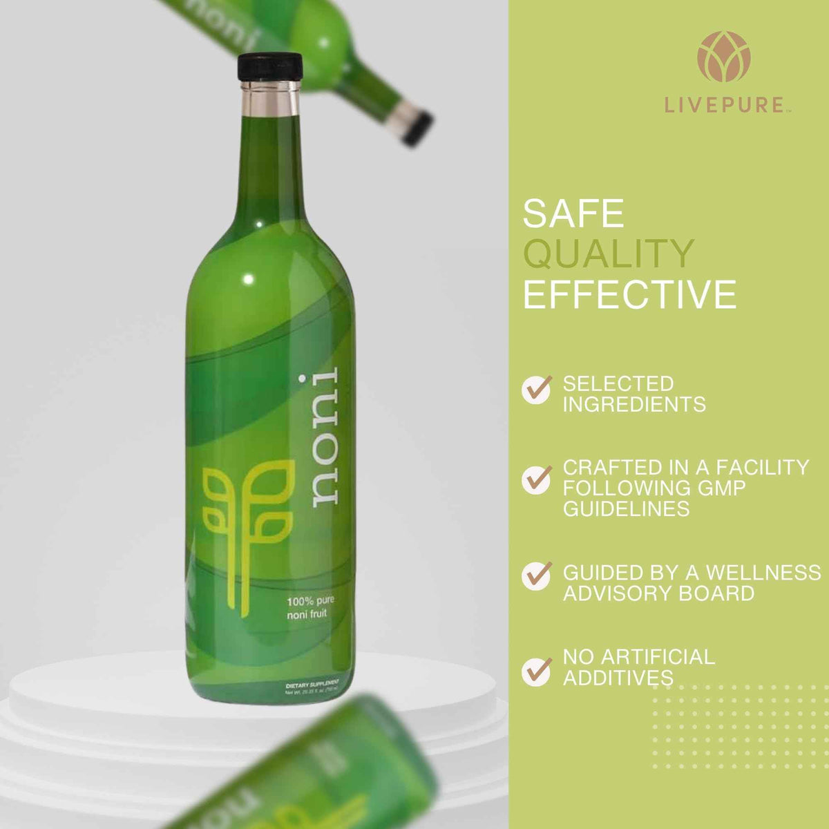 PURE Noni (750ml) - Tropical Tradition for Immune Support and Healthy Living Morinda Citrifolia - No Additives, No Fillers. Unleash The Antioxidant Power, Minerals, and Vitamins of Noni.