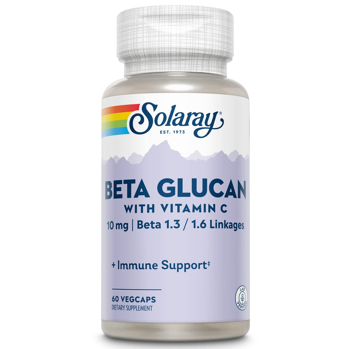 SOLARAY Beta Glucan with Vitamin C | Immune Support | 60 VegCaps
