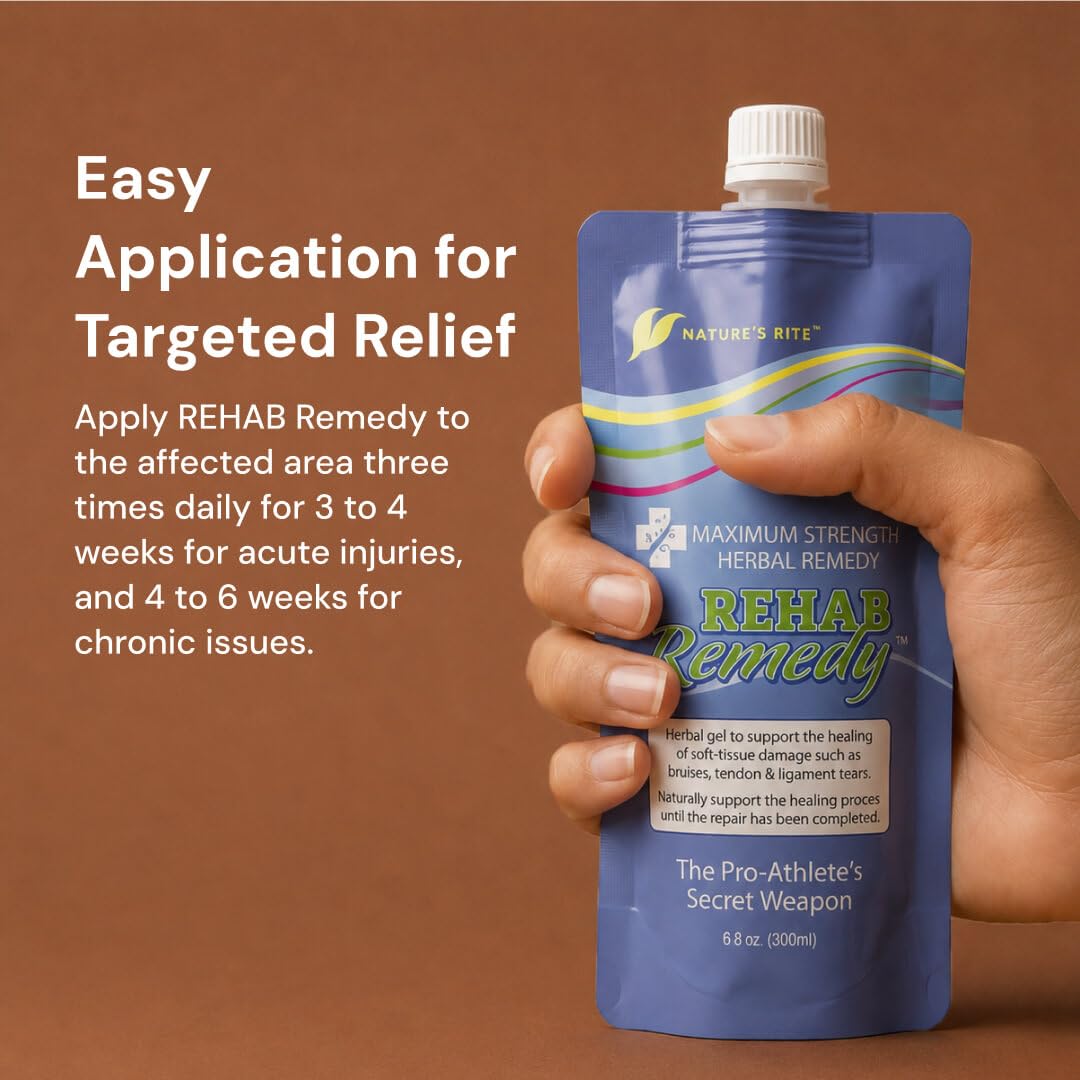 Nature's Rite Rehab Remedy Arnica Gel, 6.8 OZ (200ML), Soothing, Fast-Acting, Non-Greasy Muscle Relief with Natural Ingredients