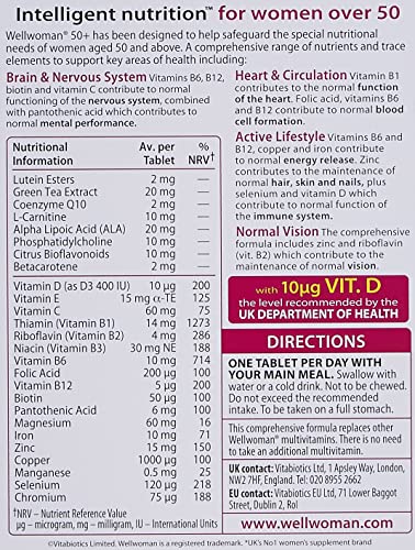 Vitabiotics Wellwoman 50+, 30 Tablets, Pack of 1