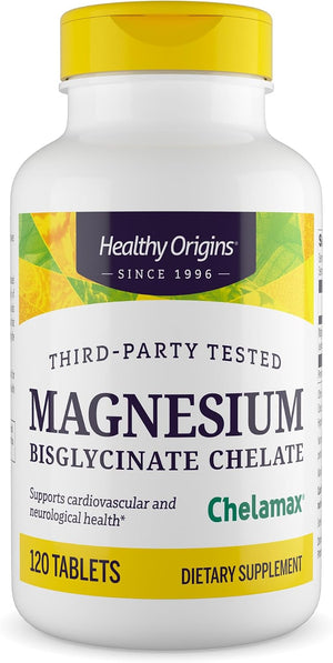 Healthy Origins Magnesium Bisglycinate Chelate (Chelamax) 200mg, 360 Tablets