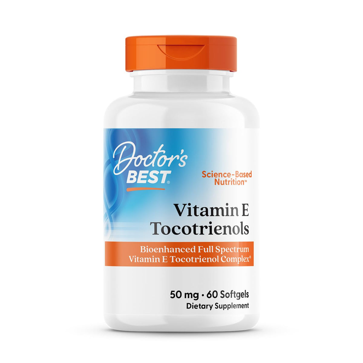 Doctor's Best Vitamin E Tocotrienols contains TocoGaia ULTRA bioenhanced full spectrum vitamin E complex, 60 Count