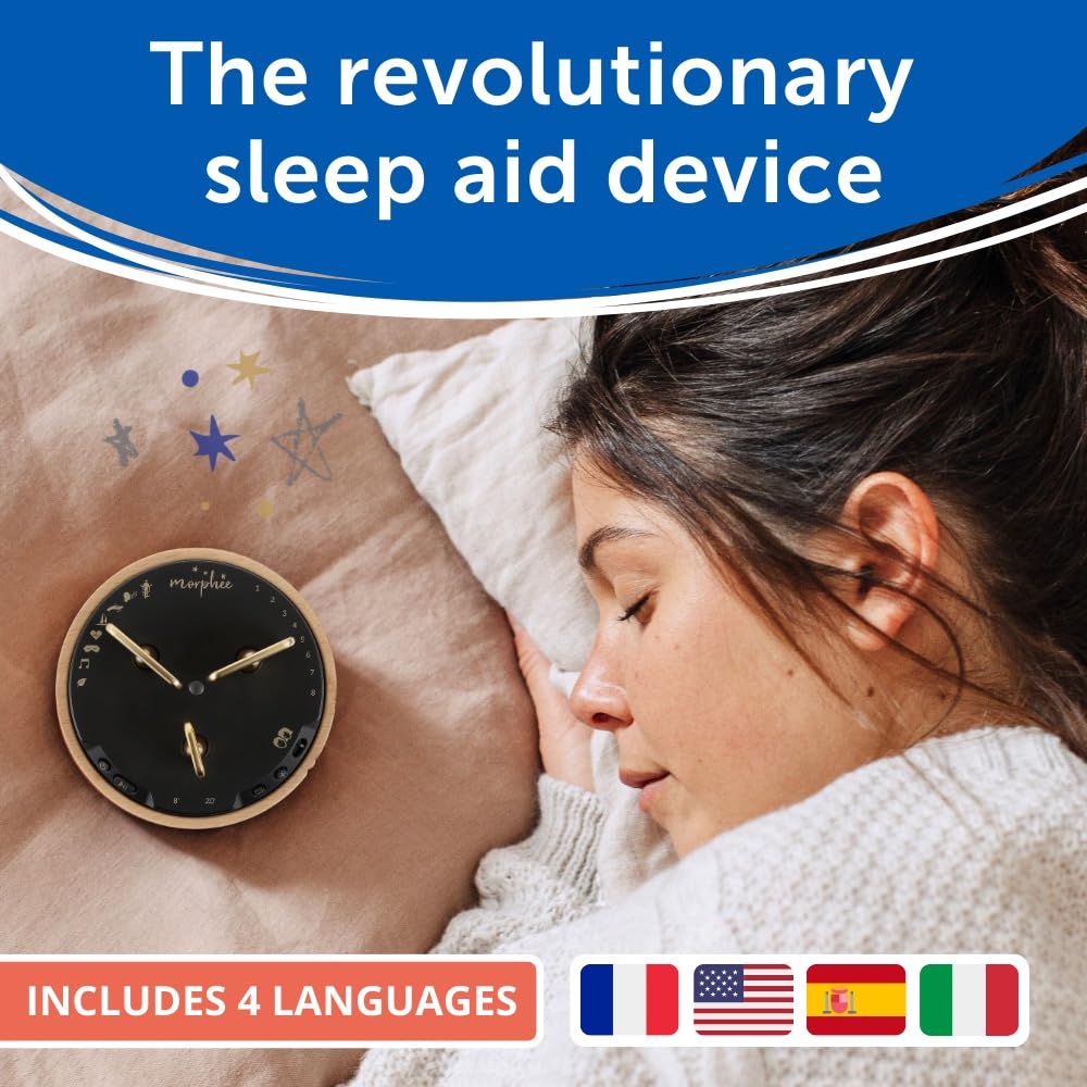 Morphée | Sound Machine for Sleep with Meditation | White Noise & Sound Therapy for Deep, Restful Sleep | 210 Sessions in 4 Languages | Perfect Meditation Accessory
