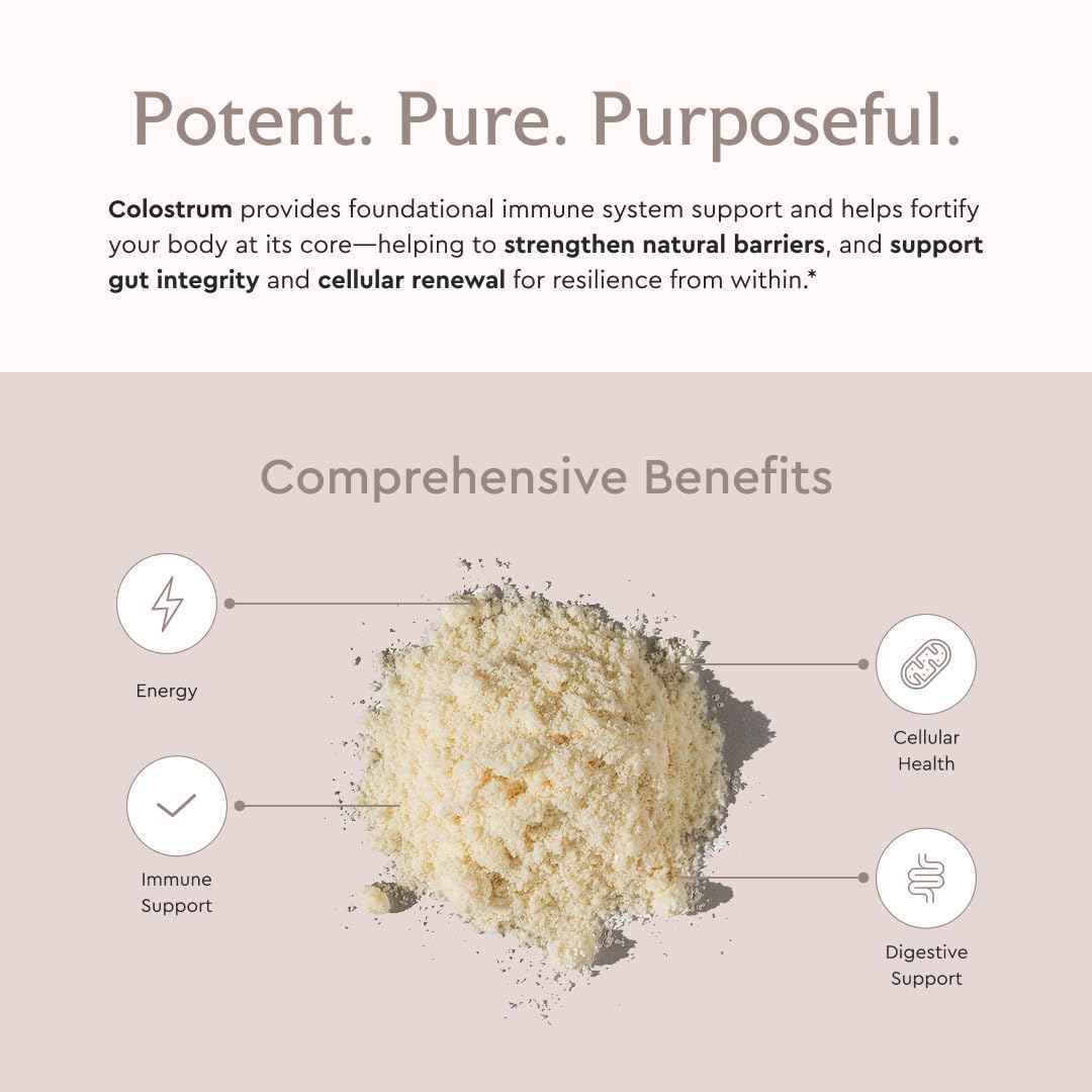 Alaya Naturals Bovine Colostrum Powder - Superfood, Bioactive Colostrum for Gut Health, Immune Support, Hormonal Balance & Muscle Recovery