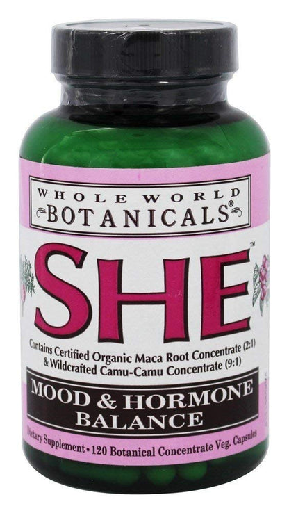 Whole World Botanicals She Mood & Hormone Support, 120 Veg Caps