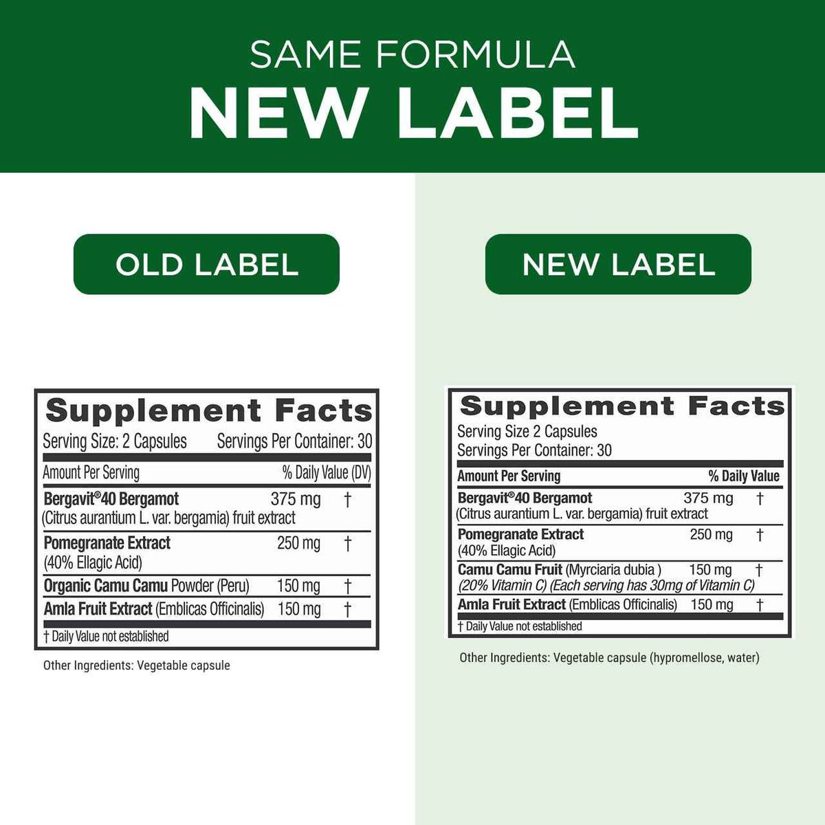 EMERALD LABS Bergamot+ - Supports Metabolism & Heart Health with Bergamot, Pomegranate, Amla & Camu Camu - Gluten-Free & Vegan - 60 Vegetable Capsules (30 Servings)