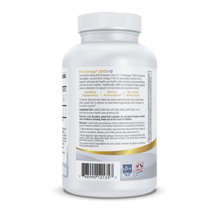 Nordic Naturals ProOmega 2000-D, Lemon Flavor - 120 Soft Gels - 2150 mg Omega-3 + 1000 IU D3 - Ultra High-Potency Fish Oil - EPA & DHA - Brain, Heart, & Immune Health - Non-GMO - 60 Servings Nordic NaturalsBuy Supplements Australia