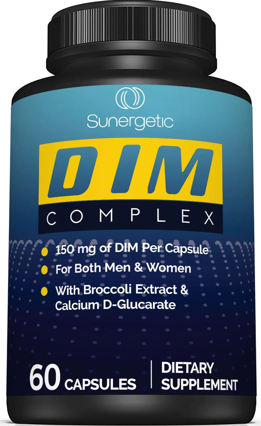 Sunergetic Premium DIM Supplement– 150mg DIM (diindolylmethane), Broccoli