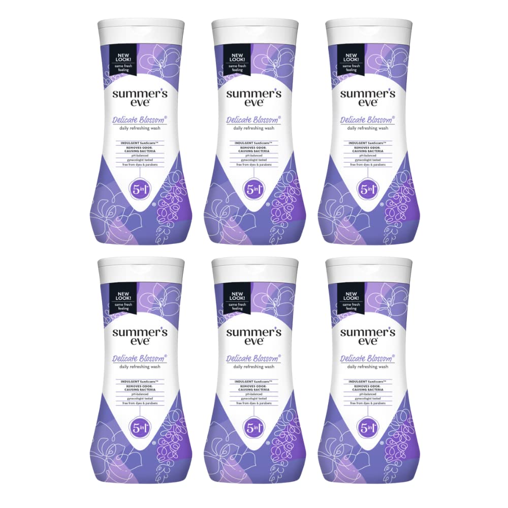Summer's Eve Delicate Blossom Daily Refreshing Feminine Wash, Removes Odor, pH balanced, 15 fl oz