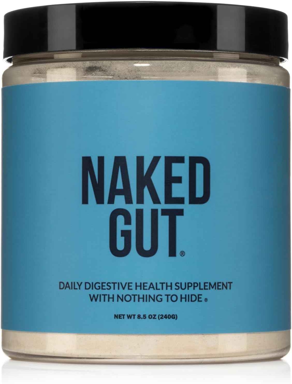 NAKED Gut - Daily Gut Health Supplement - Natural Gut Health Powder for Gut Cleanse, Digestive Support, GMO-Free, Soy-Free, Gluten-Free, Vegan and Hypoallergenic, 40 Servings