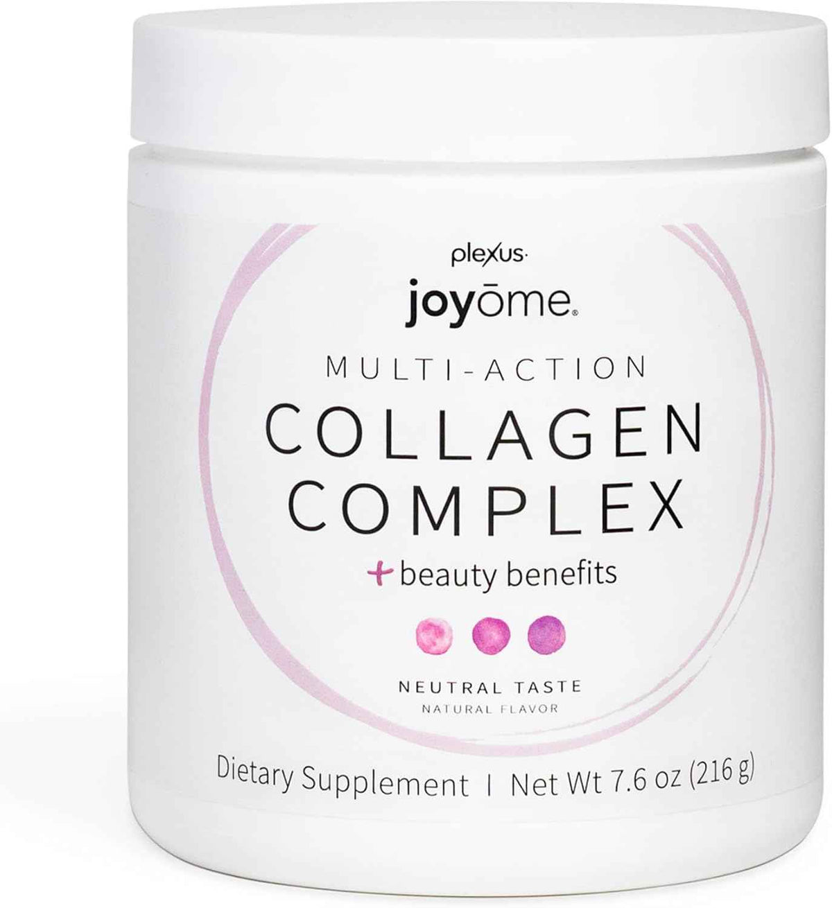 Joyōme Multi-Action Collagen Complex - 5g collagen peptides per serving; neutral powder, mixes into any beverage; dairy-free, gluten-free, non-GMO