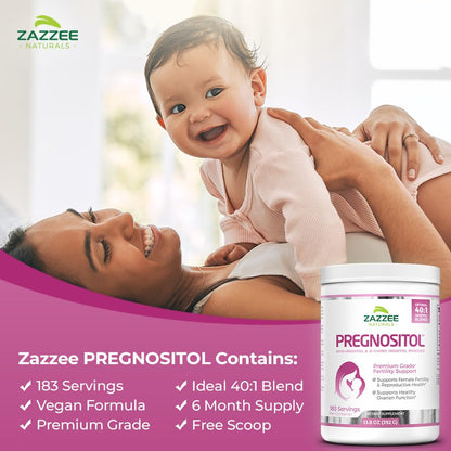 Zazzee PREGNOSITOL Powder and Extra Strength Prenatal Multi Complex