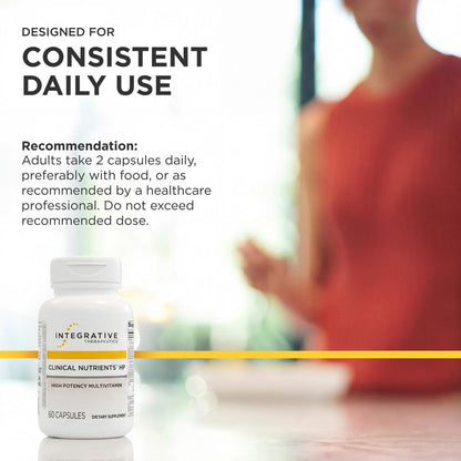 Integrative Therapeutics Clinical Nutrients HP - Daily Multivitamin with Antioxidant Support* - No Added Iron - Easy to Swallow - 60 Count (Pack of 1)