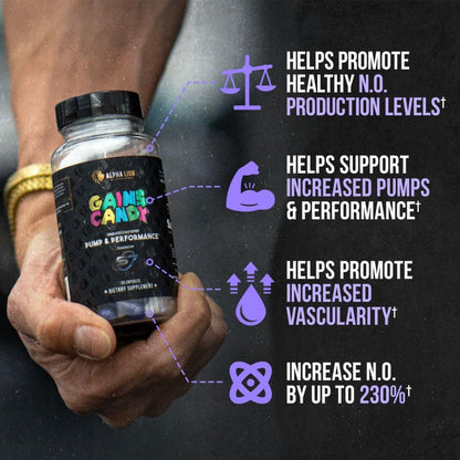 ALPHA LION Gains Candy, Supplement Pills that Support Weight Loss, Appetite Suppressant, Keto-Diet Friendly, Decrease Body Fat, Upgrade Energy & Workout Performance, 60 Capsules (MitoBurn)