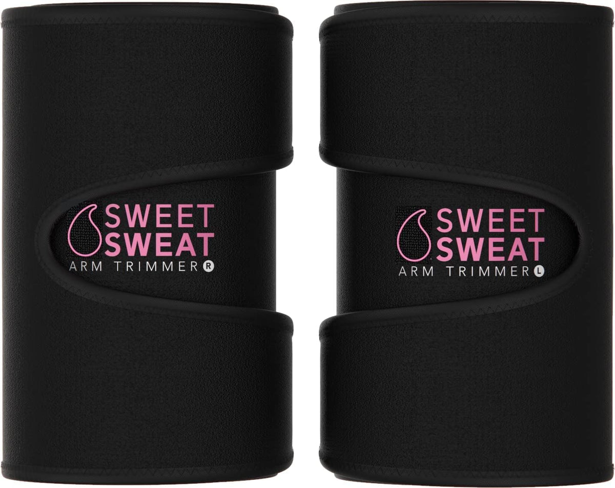 Sports Research Sweet Sweat Arm Trimmers - Premium Sweat-Enhancing Arm Wraps for Women & Men - 3 Adjustable Sizes