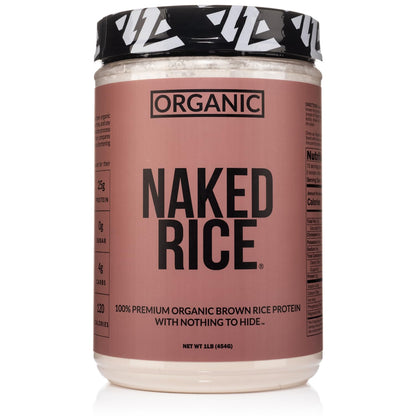 NAKED Rice 1Lb - Organic Brown Rice Protein Powder - Vegan Protein Powder, GMO Free, Gluten Free & Soy Free. Plant-Based Protein