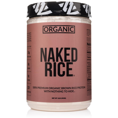 NAKED Rice 1Lb - Organic Brown Rice Protein Powder - Vegan Protein Powder, GMO Free, Gluten Free & Soy Free. Plant-Based Protein