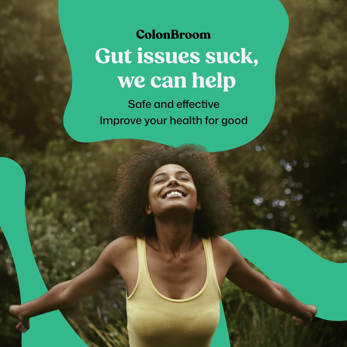 ColonBroom Psyllium Husk Powder - Colon Cleanse for Bloating Relief & Gut Health - Fiber Powder Drink - Easy to Mix - Vegan, Gluten Free, Non-GMO - Strawberry (100 Servings)