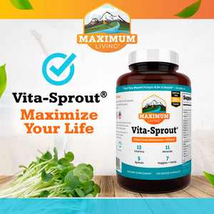 Maximum Living - Vita-Sprout Whole-Food Multivitamin & Phytonutrient Blend - 120 Capsules Maximum LivingBuy Supplements Australia