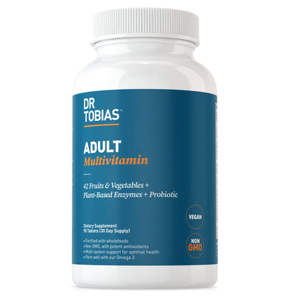 Dr. Tobias Adult Multivitamin for Women & Men, Energy & Immune Support from 42 Fruits 