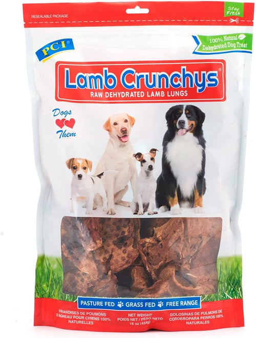 PCI Pet Center Inc Lamb Crunchys raw dehydrated Lamb Dog - 16 oz