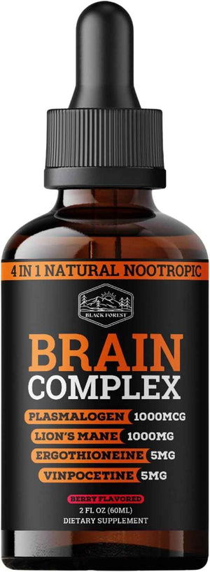 Brain Complex Addifocus Brain Supplements For Memory and Focus (Plasmalogen, Lions Mane, Vinpocetine 10mg & Ergothioneine) Memory Supplement for Brain, Brain Defender Supplement, Brain Health