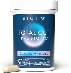 BIOHM Total Probiotic, 30 Billion CFU Daily Probiotics for Women & Men (30 Count)
