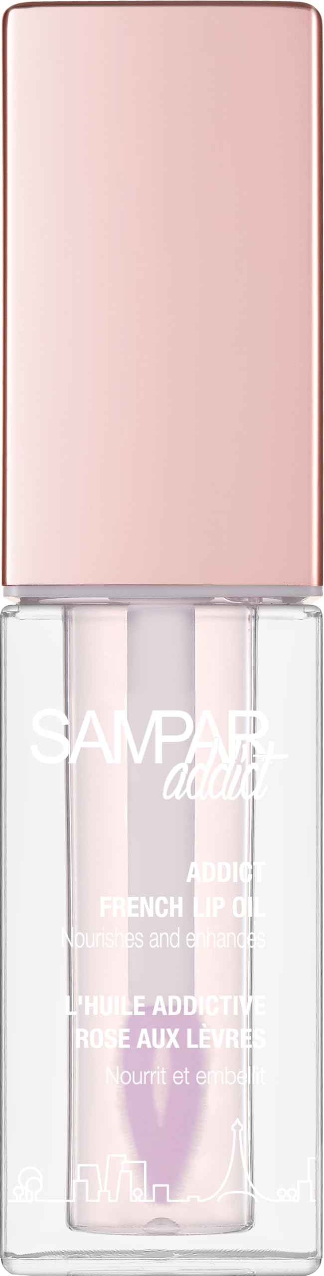 Sampar Addict French Oil with Sponge Applicator - Korean Beauty Perfect for Lip Oils & Glosses - Rosehip, Rare Beauty Tinted Lip Oil, Broadway Vita-Lip Gloss, Saie Glossy Bounce