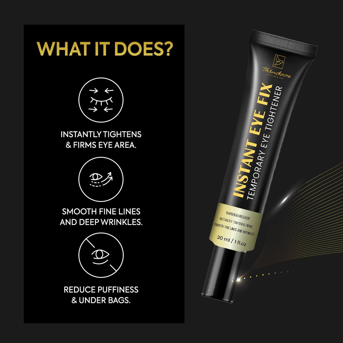 Aemerry Instant Eye Tightener - Fast-Acting Under Eye Treatment (1 oz)